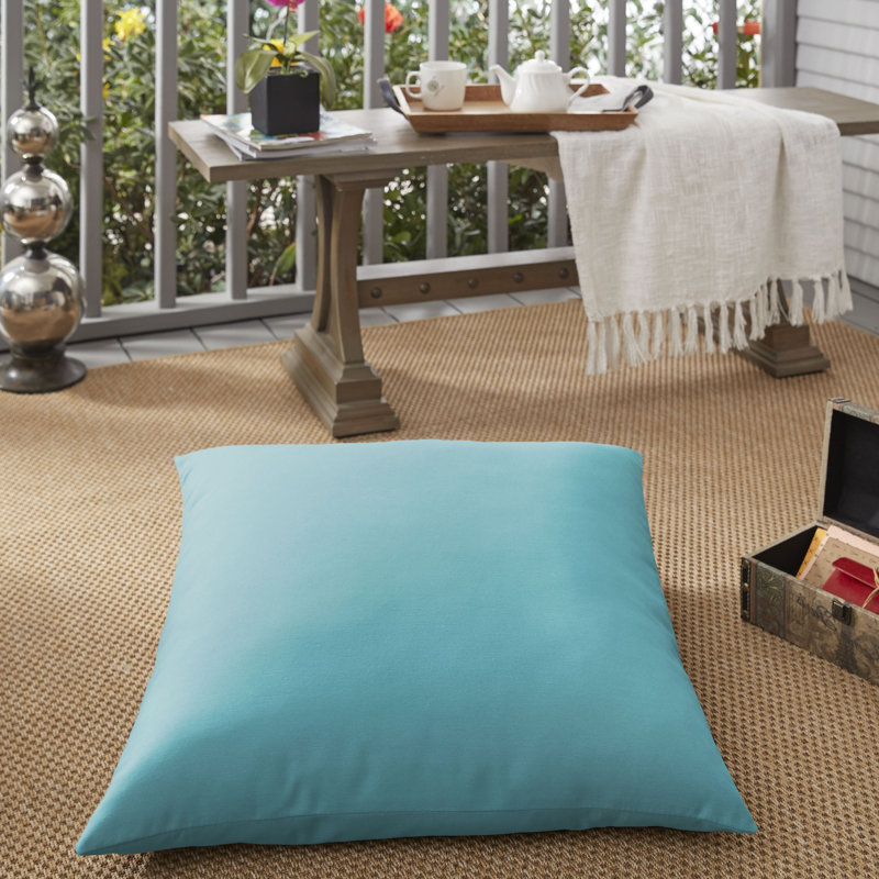 Housse de coussin d'extérieur carré Selene, Bleu aqua