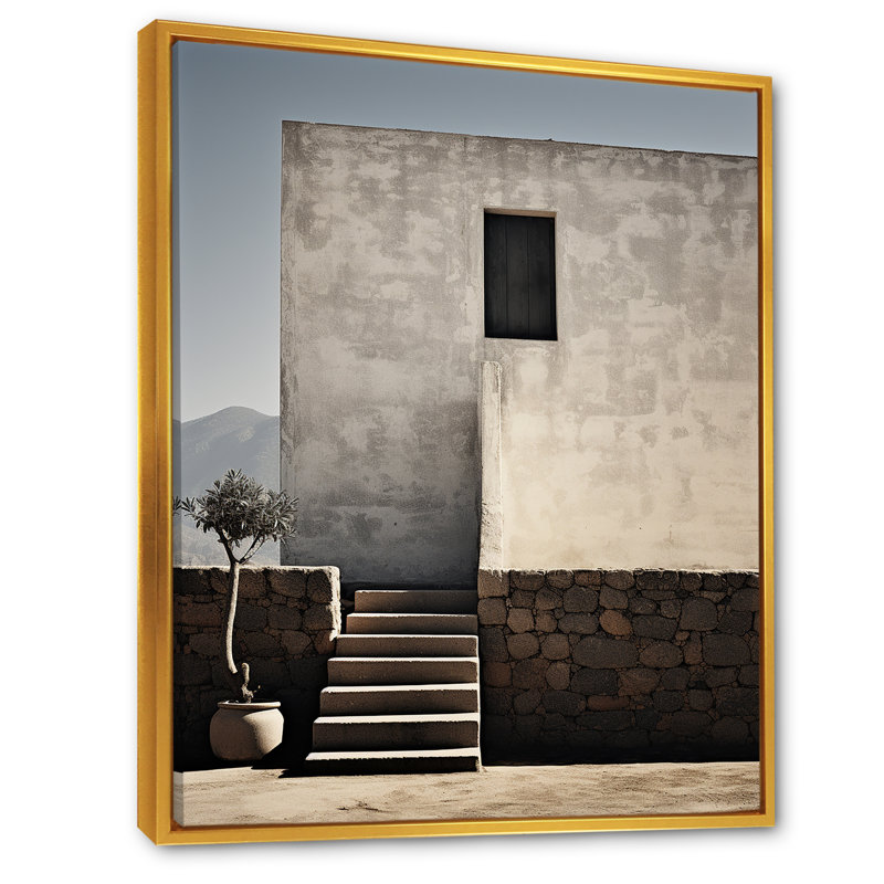 Monuments, minimalisme, photographie de paysage I, H 32 po x l 16 po x P 1 po, Cadre flottant doré