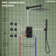 SmartTempFlow LCD Digital Shower System with Handheld Spray,12" Rainfall Shower Head  with Body Jet And Valve