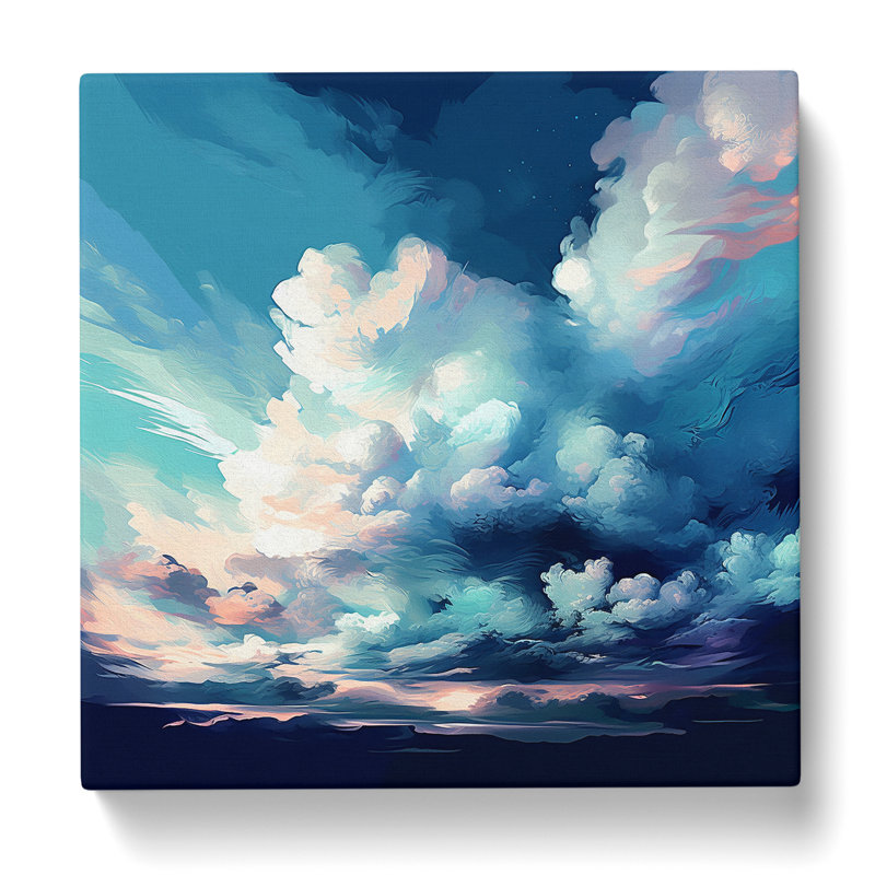 Modern Wall Art - Wrapped Canvas - Framed Print, 50cm H x 50cm W x 3cm D