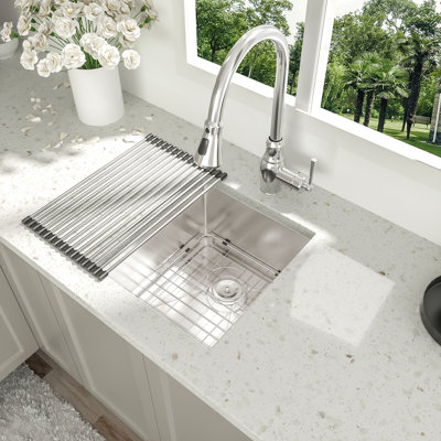 Undermount Sink - Undermount Stainless Steel Kitchen Sink 16 Gauge Single Bowl Kitchen Sink Deep Bar/Prep Sink Basin