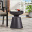 Table d'appoint d'extérieur en béton léger avec base piédestal et demi-sphère - Finition cuivre