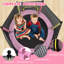 Petit trampoline 55 po pour enfants, trampoline d'intérieur pour tout-petits 4,6 pi avec enceinte de sécurité et panier de basketball-111977348