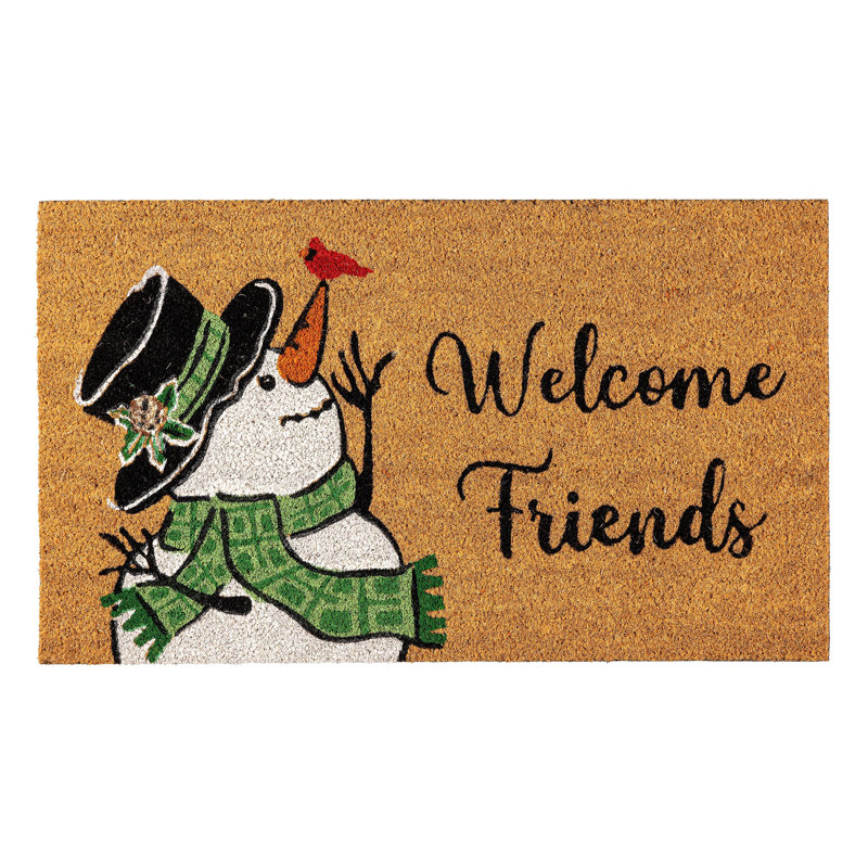 Tapis de bienvenue Welcome Friends Snowman