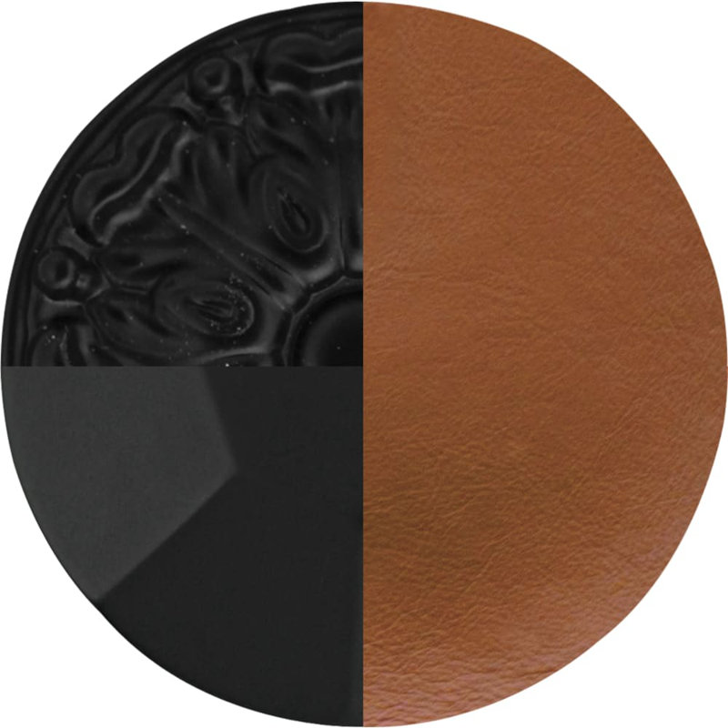 Reserve Round Knob, Matte Black/Brown