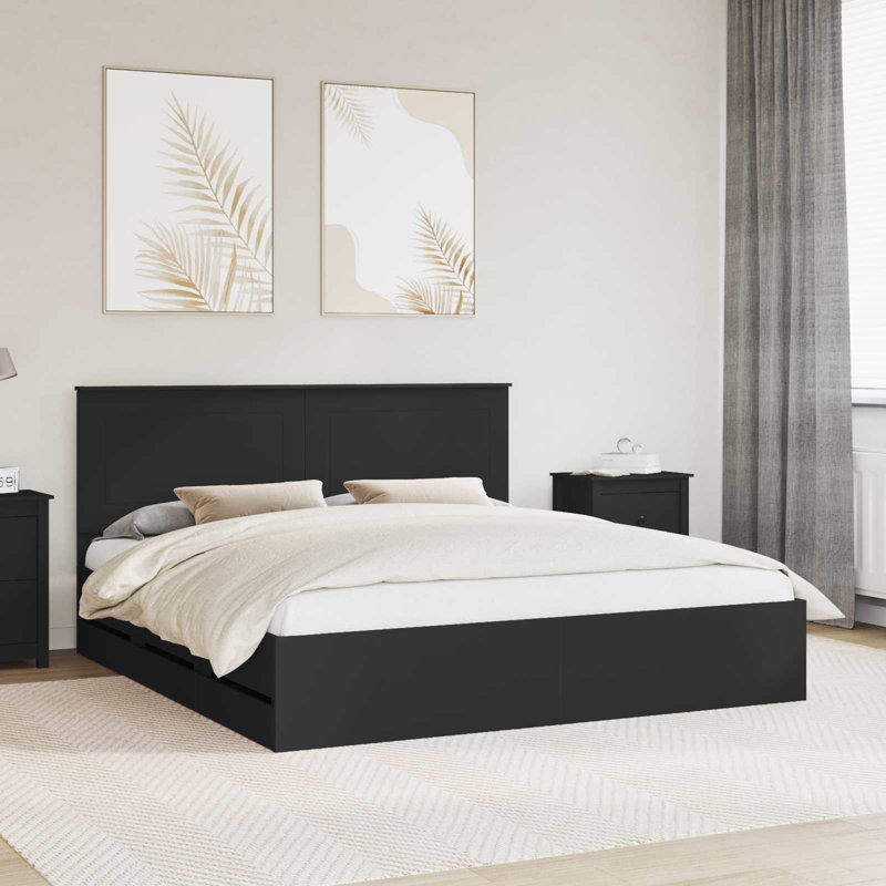 Bed, Black, Super King (6')