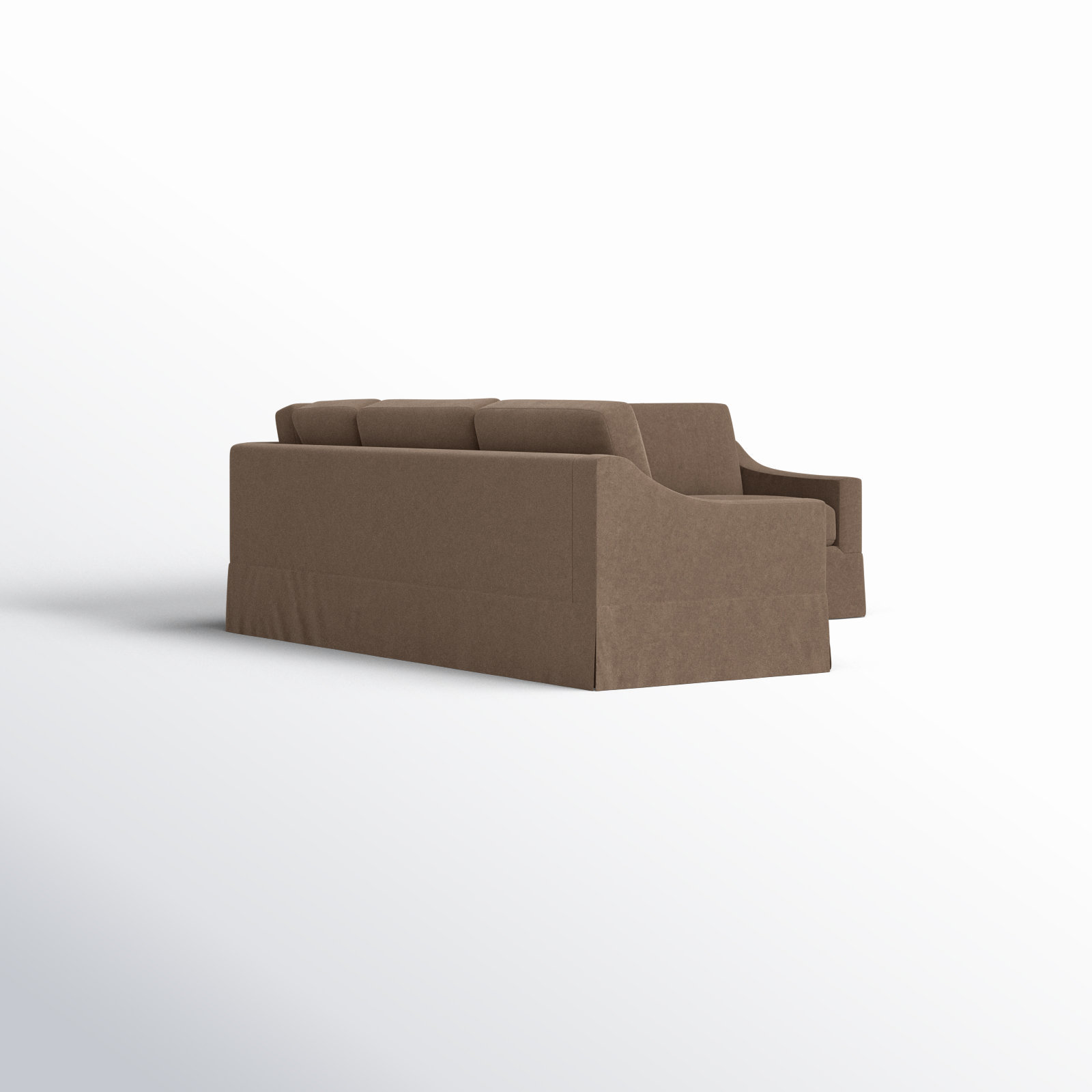 Cranbrook Slipcovered L-Sectional, Bella Cocoa Performance Velvet