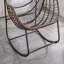 Chaise berçante d'extérieur, fauteuil inclinable à bascule rembourré en rotin PE-1529098572-1529098571