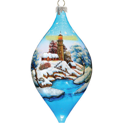 Collection de splendor de noël de décoration en verre winter house