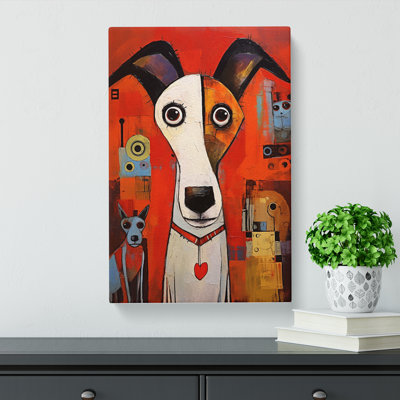 Jack Russell Dadaism - Wrapped Canvas