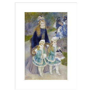 «Mother and Children (La Promenade)» par Pierre-Auguste Renoir, impression giclée encadrée