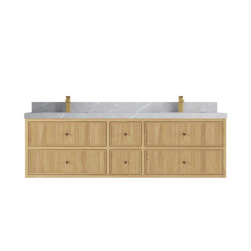 Ensemble de meuble-lavabo double 72 po Sonoma, Gris perle