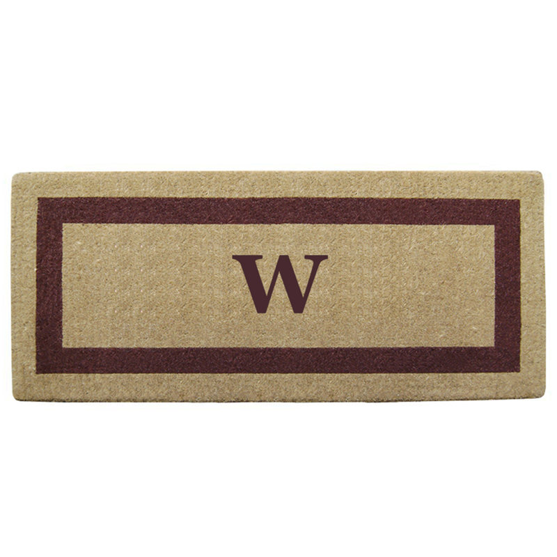 Tapis de porte antidérapant pour l'extérieur, Brun, W, L 22 po x L 36 po