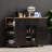 53-Inch Farmhouse Kitchen Island with Power Outlet, Drop Leaf, and Locking Wheels, Black