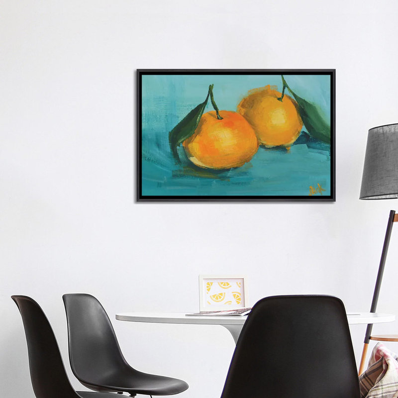 Tangerine I - reproduction d'art murale encadrée, H 26 po x l 40 po, Framed Print without Mat, Noir patiné