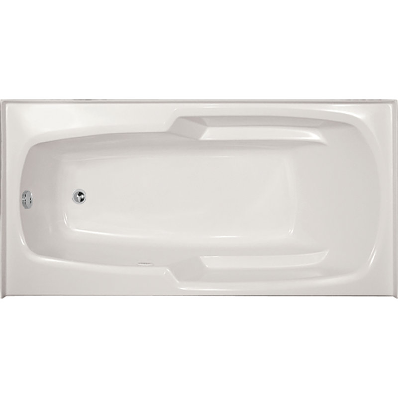 Entre 66'' L Soaking Bathtub, White, Satin Brass