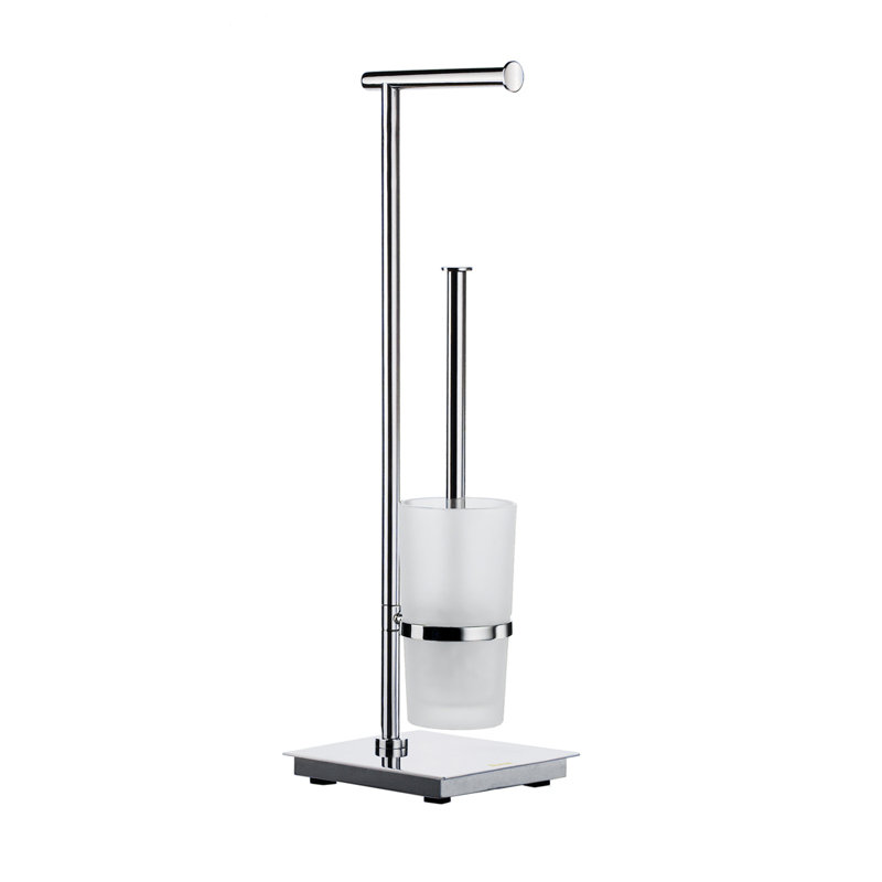 Free Standing Toilet Roll & Brush Holder