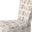 Chaise d'appoint en tissu écossais - Chaise d'appoint brun neutre-1193877074