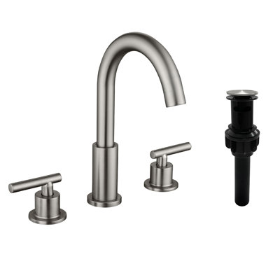 Widespread 2-handle Bathroom Faucet with Drain Assembly