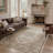 Roehit Floral Machine Washable Beige/Brown Indoor Oriental PerformanceArea Rug with Non-Slip Backing-289220071