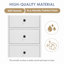 Grande armoire de salle de bain, armoire de rangement autoportante avec 3 tiroirs et tablette réglable, panneau de fibres à densité moyenne avec finition peinte