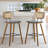 26" Modern Upholstered Low Back Rattan Wood Counter Height Stool-94718924-94718928-91870241