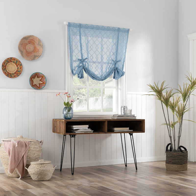 Store diaphane transparent, Bleu tranquille