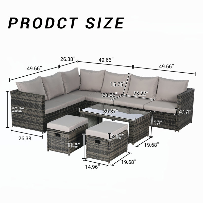 Patio Dining Sets, Light Gray