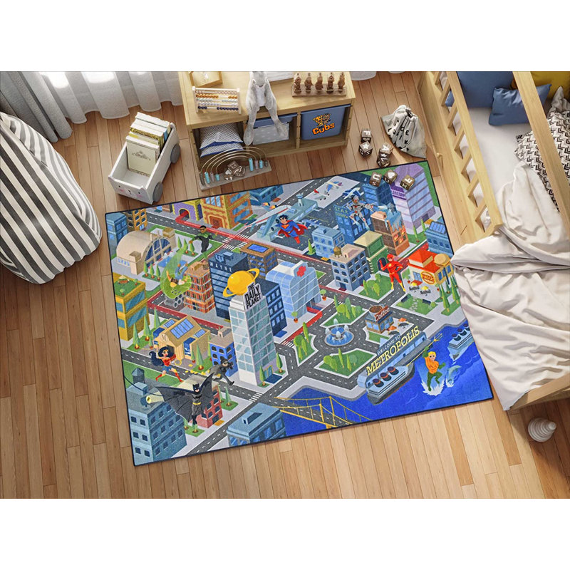 Tapis de salle de jeu pour enfants, Rectangle 3 pi 3 po x 4 pi 7 po