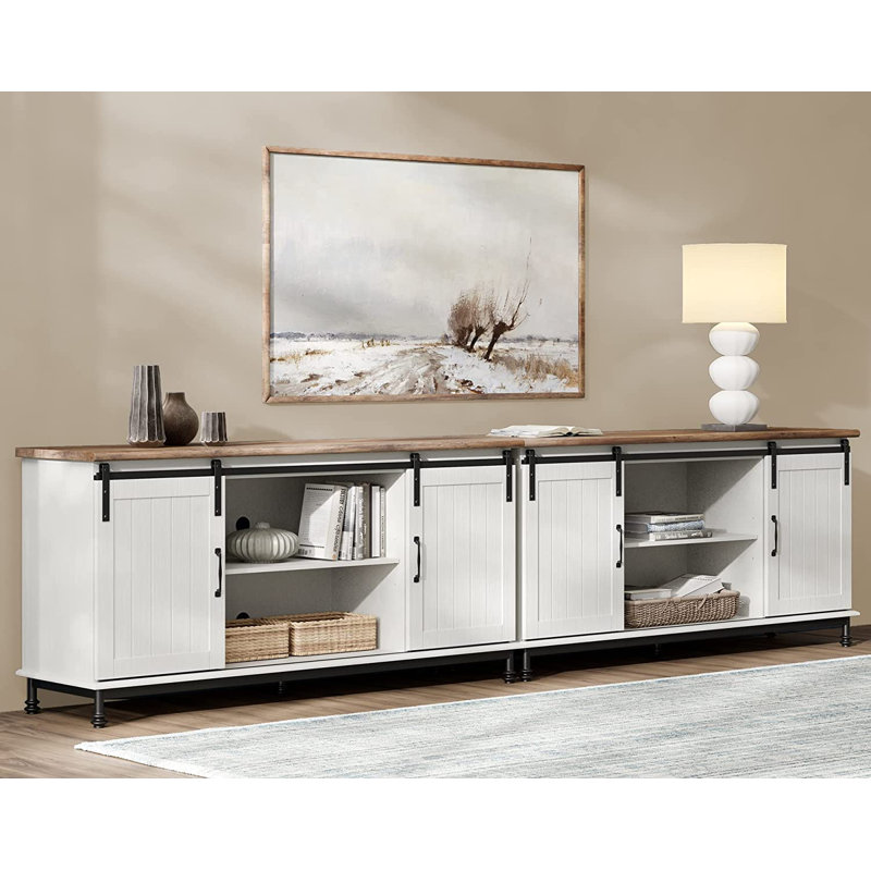 Gracie Oaks Timarah 115.8'' W Storage Credenza & Reviews | Wayfair