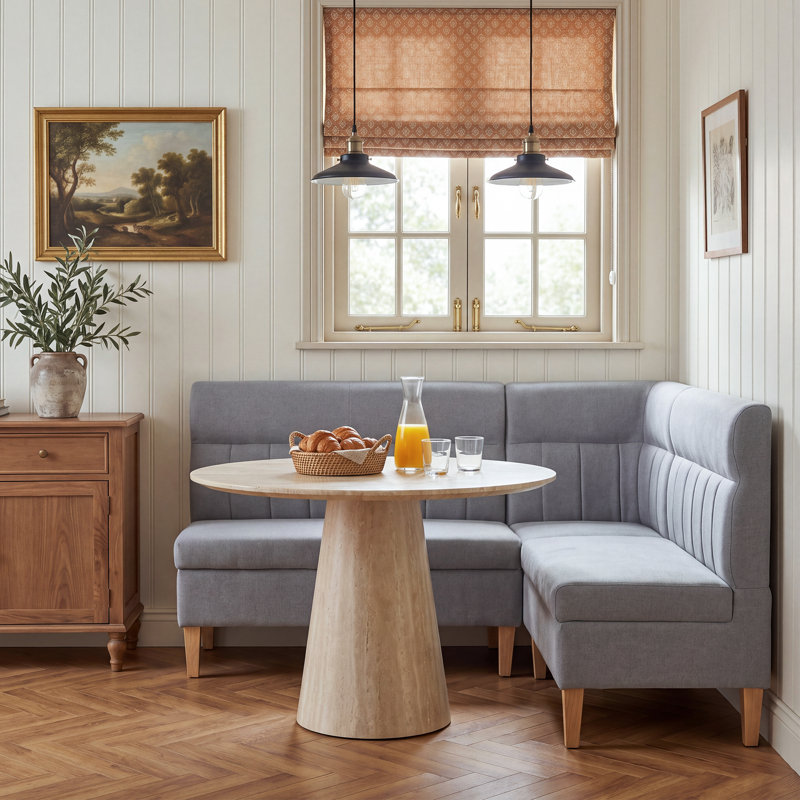 Upholstered Bench with Flip Top, Grey