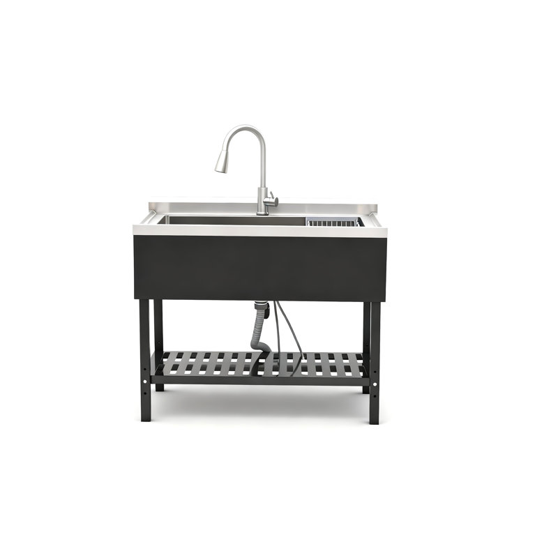 Stainless Steel Utility Sink, Freestanding Sink 1