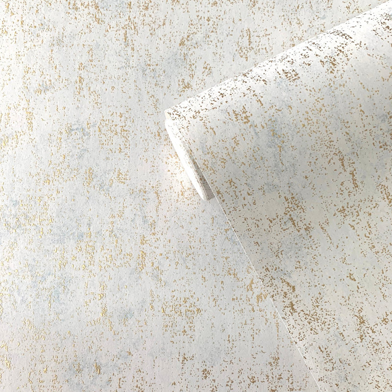 Lustre Metallic Textured Speck Wallpaper Roll, Gold