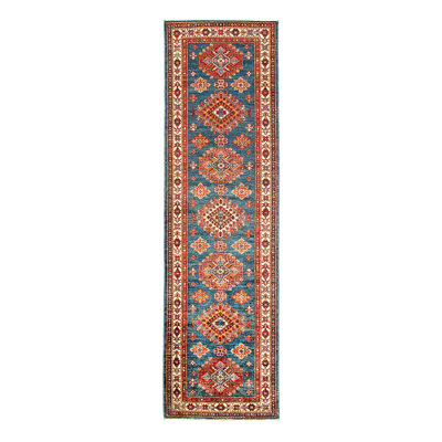 Fine Hand Knotted Kazak runner 2'7"X 9'1"