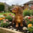 Brown Dachshund Statue