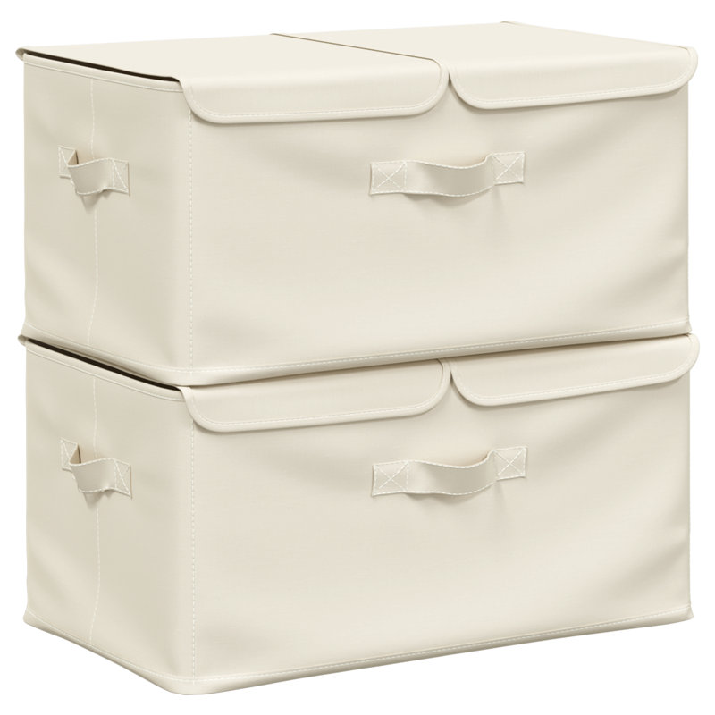Storage Boxes Fabric 50x30x25 cm, White