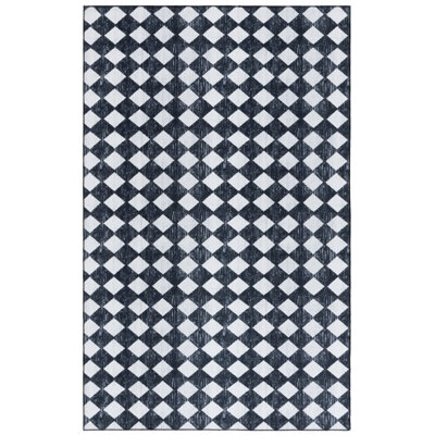 Tapis noir / ivoire Sant Clara 357