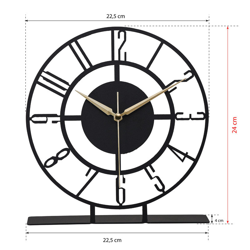 Horloge décorative, Noir
