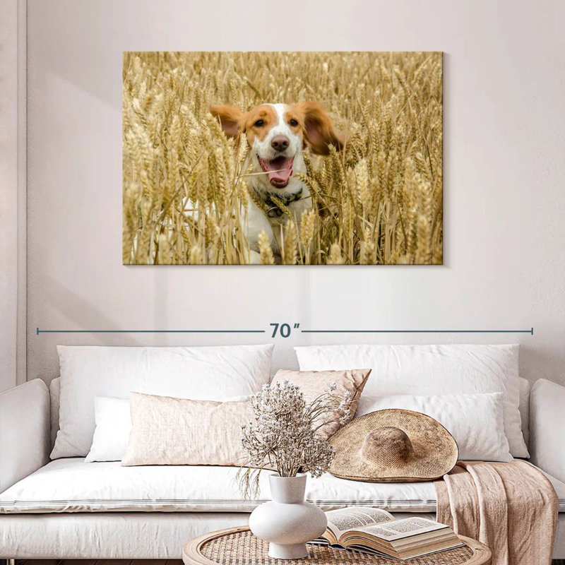 Happy Cocker Spaniel, 30" H x 45" W