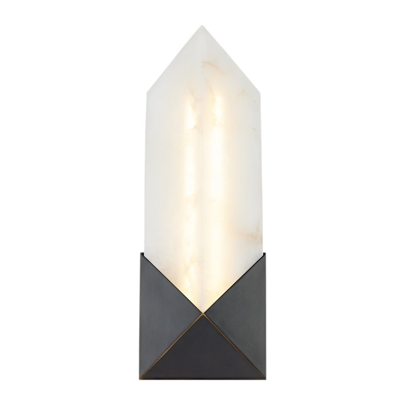 Caesar 1 - Light LED Bath Sconce, Urban Bronze/Alabaster