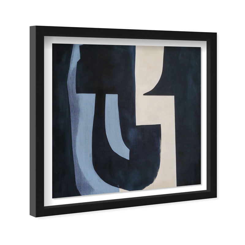 Midnight Contours II Shadowbox Abstract Print by Oliver Gal, Black Frame, 12 x 12, 41.5"H x 41.5"W, Black Frame