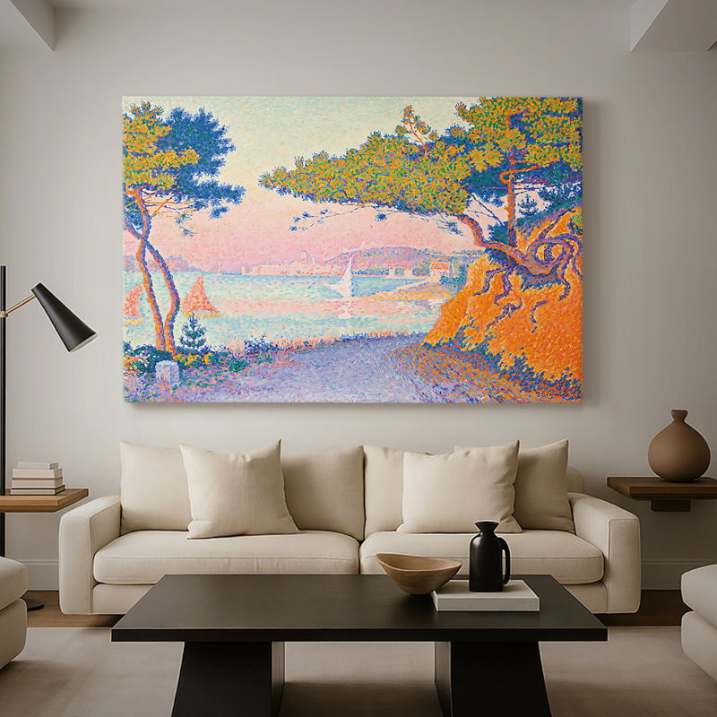 Golfe-Juan-Paul Signac-Toile tendue avec châssis-1896, 40 po x 60 po