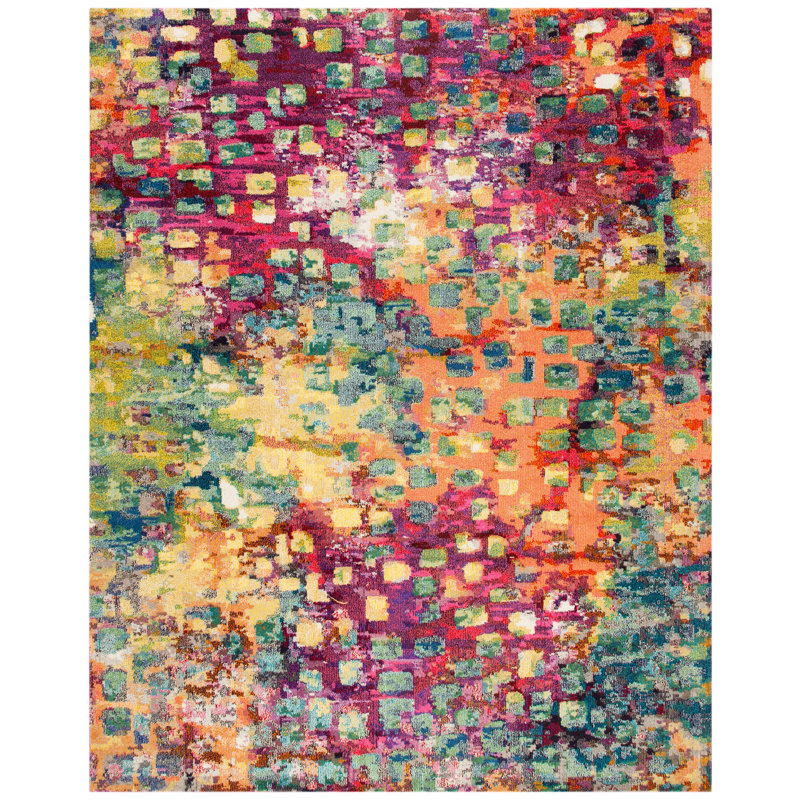 Tapis abstrait Vansickle Performance, Rectangle de 10 pi x 14 pi