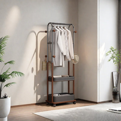 Innovative Coat Rack with Storage Basket
