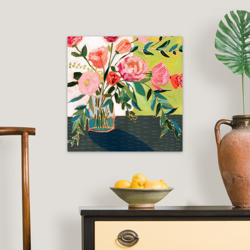 «Quirky Bouquet I» par Victoria Borges, reproduction d'art sur toile, Toile tendue, H 20 po x l 20 po x P 1,25 po