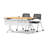 Ellie - Jayne 2 Person Training Meeting Seminar Table with Modesty Panel and 2 Chairs Complete Set