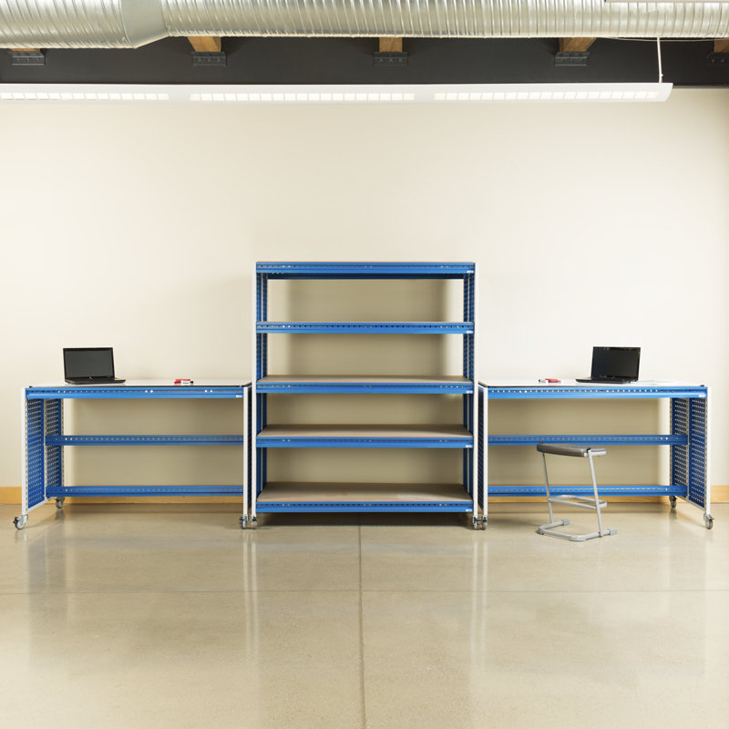 Creation Station Makerspace Adjustable Height 3 Piece Workbench Set