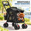 Foldable Dog Pram, Pet Stroller with Adjustable Canopy for Small Dogs Cats
