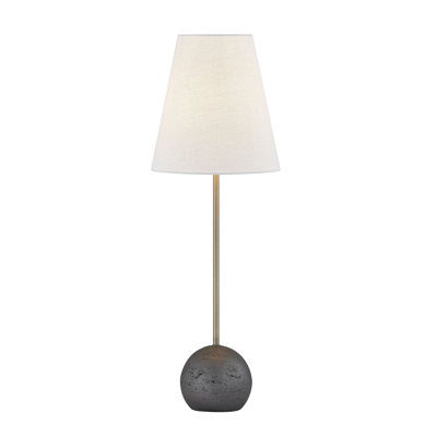 Lampe 28 po Sawyer avec abat-jour en lin, gris anthracite