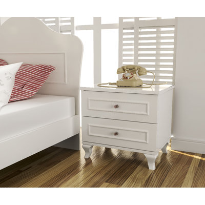Vangundy 45cm W Manufactured Wood Bedside Table